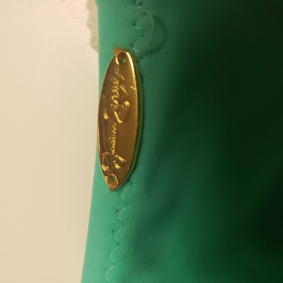 Jessica Simpson cool mint green hipster lace side tab bikini bottom size small - Picture 5 of 6